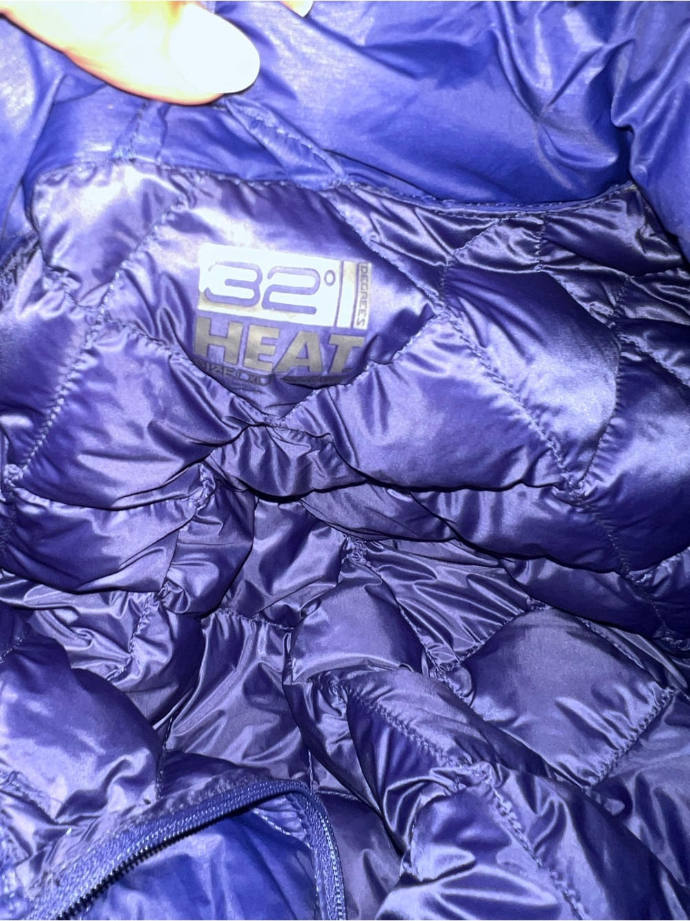 32° Heat NWT Size XL Quilted Packable Jacket - Royal Blue/Purple - Picture 5 of 11